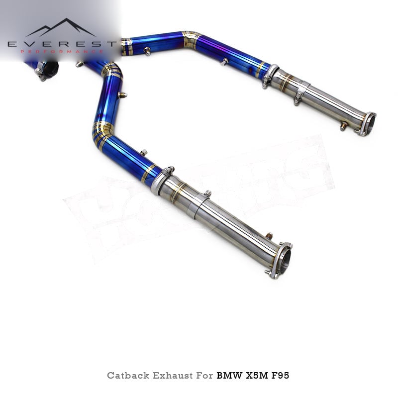 Titanium Valvetronic Exhaust System for BMW X5M/X6M F95/F96 4.4TT 2020-2024 Valved Catback Muffler with Control Sportcar