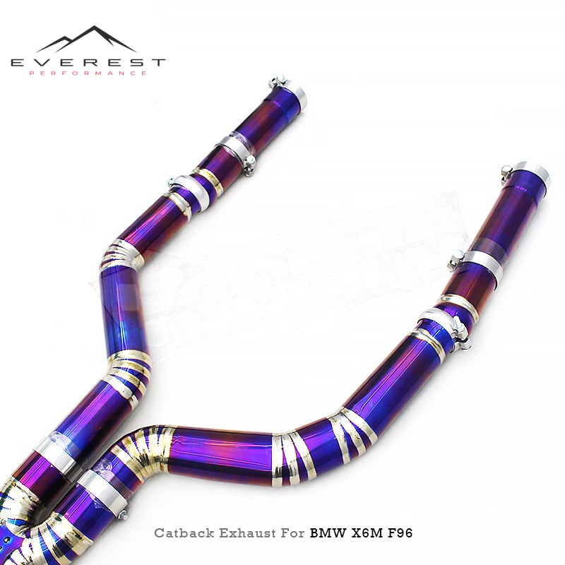 Catback Exhaust Pipe System for BMW X5M/X6M F95/F96 4.4TT 2020-2024 Titanium Dynamic X-pipe Electronic Valve Muffler