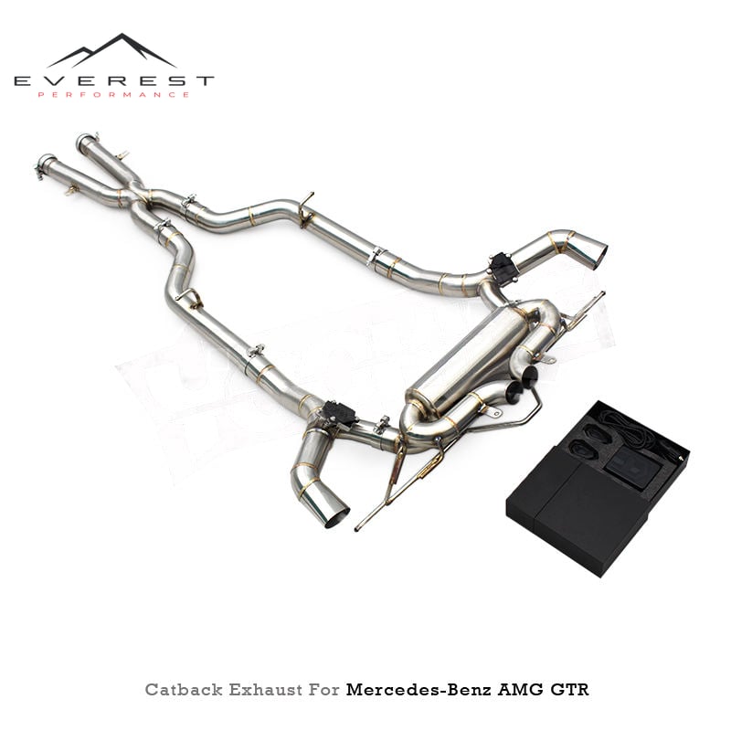 Valvetronic Exhaust Pipes for Mercedes-Benz AMG GTR/GT R C190 4.0T 2019-2023 Stainless Steel Catback Muffler With Remote