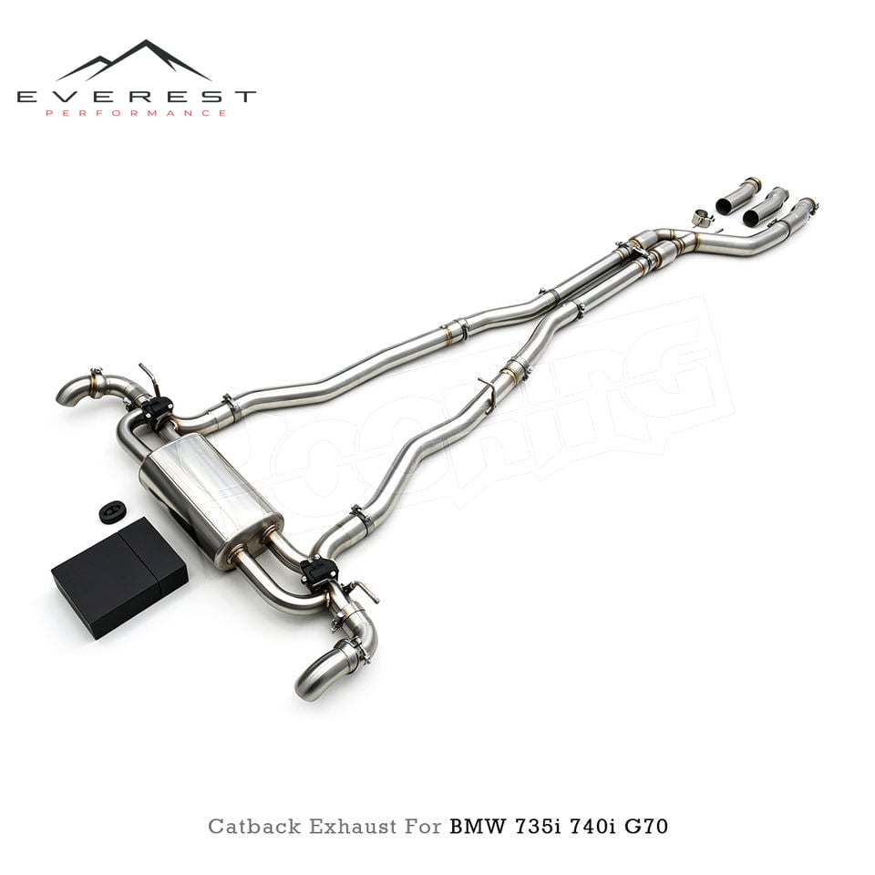 Custom Valved Sport Catback Muffler for BMW 735i/740i G70/G73 2.0T/3.0T 2022-2026 Stainless Steel Exhaust System