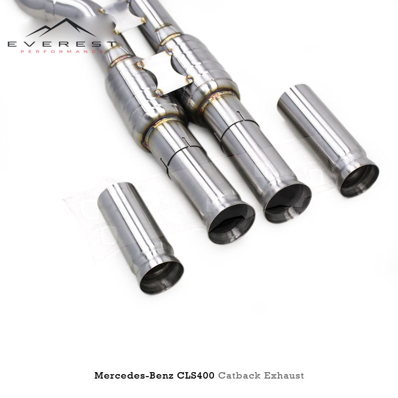 SS304L Exhaust Pipe System for Mercedes-Benz CLS320/CLS400 C218 3.0T 2015-2017 Valvetronic Catback Exhaust With Remote Control