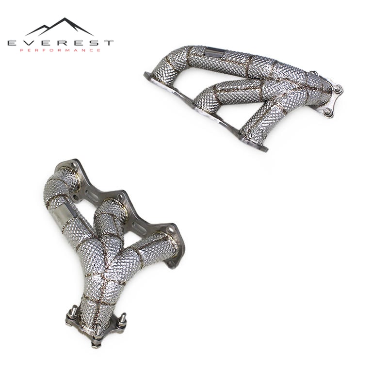 SS304 Exhaust Manifold for Porsche 911 992 3.0T 2020-2024 Racing With Heat Shield Free Flow Exhaust Manifold