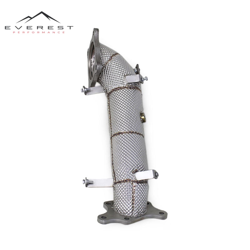 Custom Straight Header Downpipe for Honda CIVIC Type R/Type-R FL5 2.0T 2015-2023 SS304 With Heat Shield Free Flow Pipe