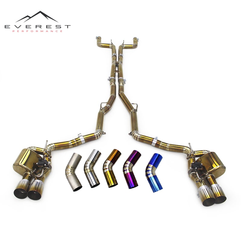 Race Titanium Lightweight Exhaust System for Maserati Ghibli 3.0T 2014-2024 Enhanced X-pipe Sound Valvetronic Catback Muffler