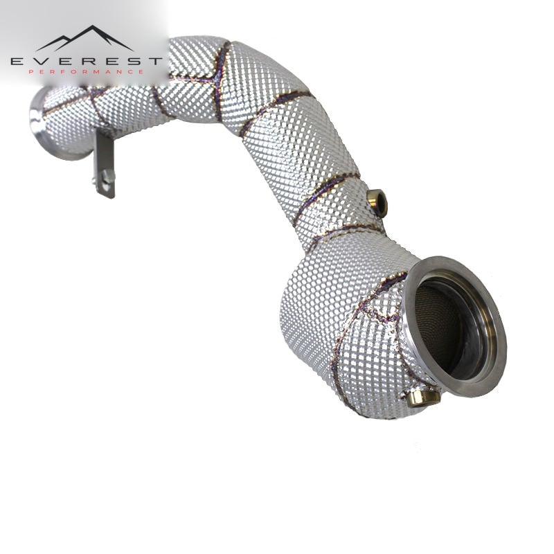 Stainless Steel Exhaust Downpipe Catted Downpipe for Benz C200 C250 C300 W205 2015-2021 Exhaust Pipe