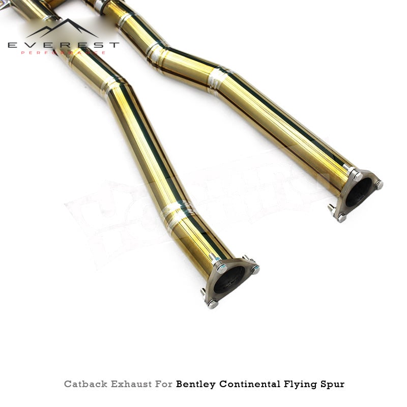 Racing Valvetronic Catback Exhaust for Bentley Continental Flying Spur W12 2005-2013 Titanium With Valved Muffler Exhaust Pipes