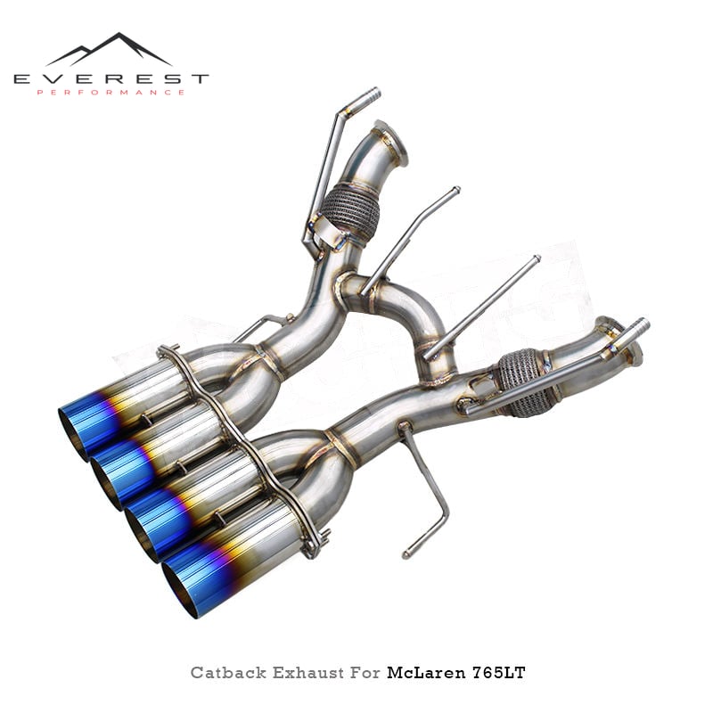 Race Direct Plug Rear Muffler Section for Mclaren 765LT Coupe/Spider 4.0T 2020+ Enhanced F1 Sound 304 Stainless Steel Catback