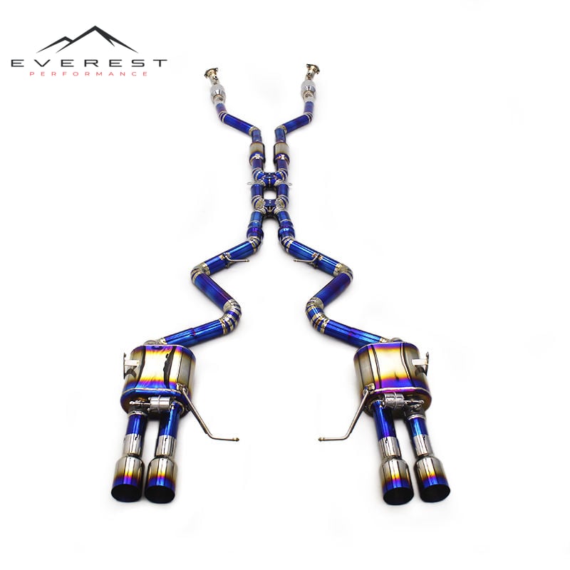 Catted Downpipe for BMW M3 E90/E92/E93 4.0 2008-2013 Titanium Catback Exhaust Pipes Muffler Escape