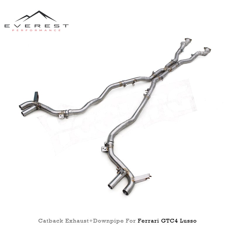 Racing Catback Exhaust Pipes for Ferrari GTC4 Lusso/Lusso T 2016+ Free Flow Downpipe Superfast Straight-through Catback