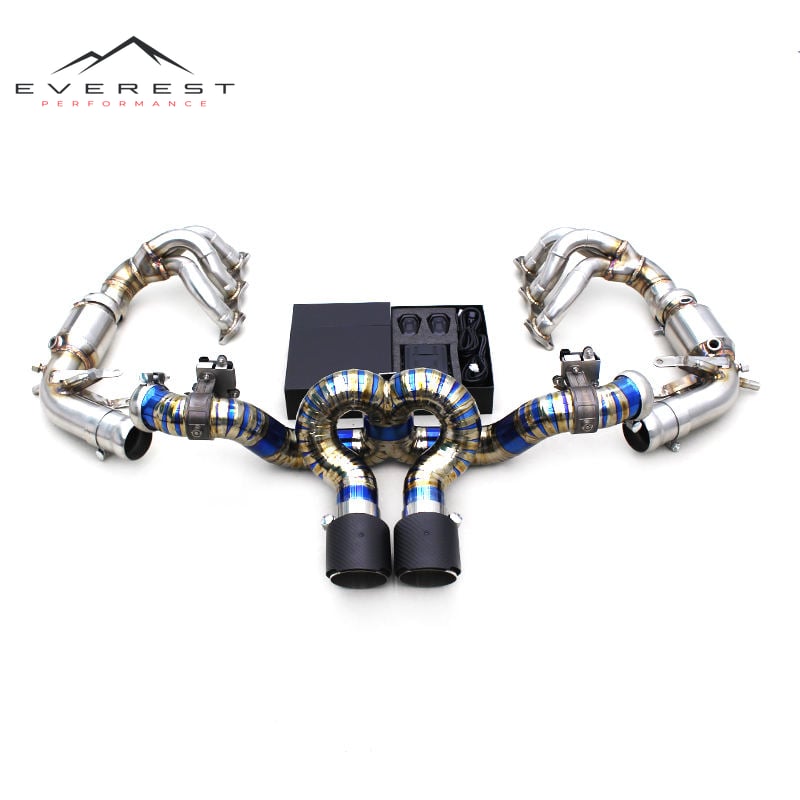 Race Sound Catback Manifold for Porsche 911 992 GT3 RS 4.0L 2020-2024 Titanium Exhaust Pipe With Catalyst Header
