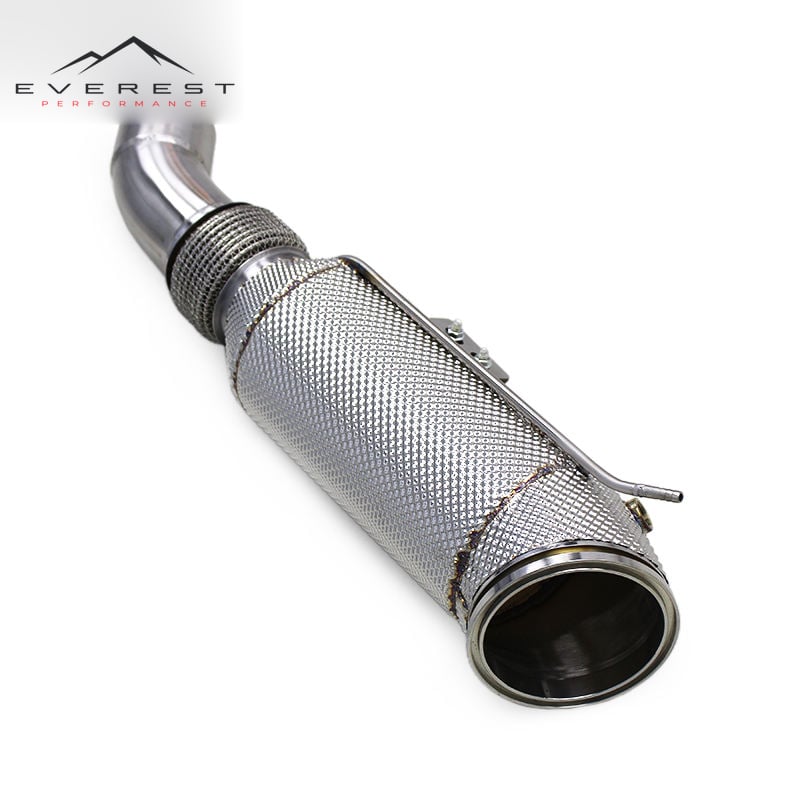 Catted Exhaust Downpipe for BMW X5 X6 G05 G06 40i B58 3.0T G05 2019-2022 Stainless Steel High Flow Exhaust Pipe with Catalyst