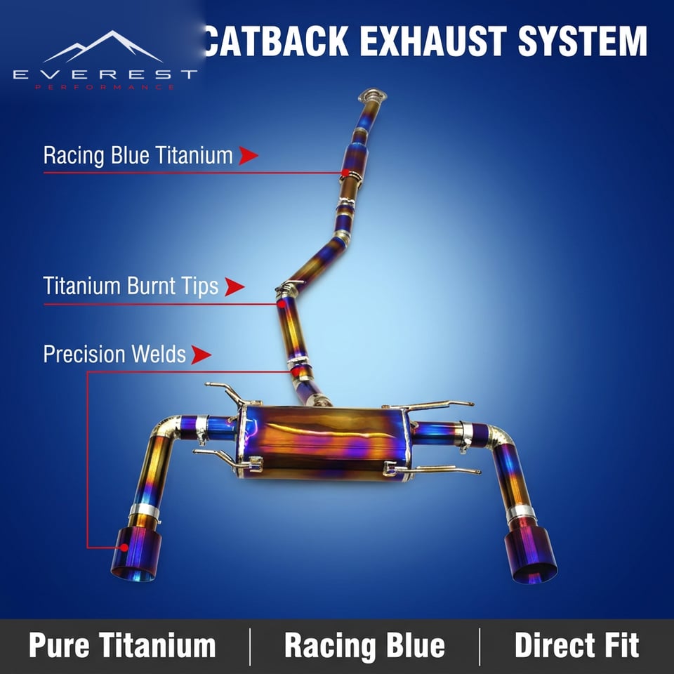 Titanium Exhaust Pipes for Toyota FT86/GT86/GR86/86/Scion FR-S 2.0L 2012-2024 Muffler Catback With Resonator