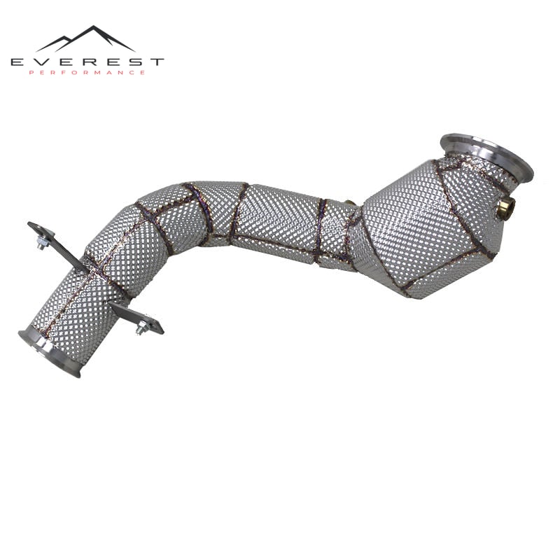 Catted Exhaust Pipes for Mercedes-Benz C200 2.0T 2015-2022 Stainless Steel High Flow 100/200/300 Cell Downpipe
