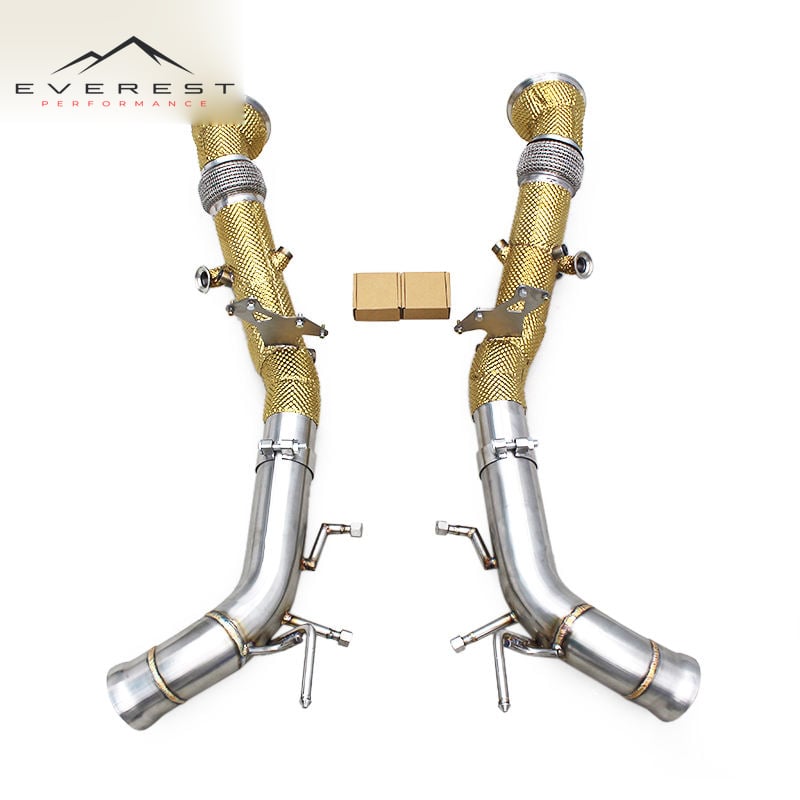 Race Complete Sport Exhaust for Ferrari 296 GTB 3.0T 2021-2024 Heat Shield Downwpipe Straight-through Stainless Steel Axle Back