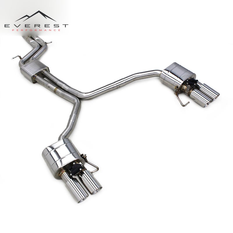 Custom Catback Exhaust for Audi S4/S5 B8 B8.5 3.0T 2013-2019 Stainless Steel Pipe Muffler Valvetronic Exhaust System Silencer