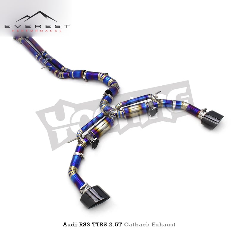 Titanium Exhaust Muffler Pipe for Audi RS3/TTRS 2.5T 2017-2025 Valvetronic Catback Exhaust System with Resonator