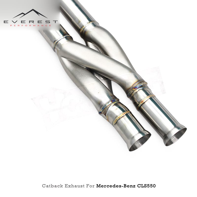 SS304 Exhaust Pipe System for Mercedes-Benz CLS550 V8 4.7L 2010-2016 Valvetronic Catback Exhaust with Z Pipe