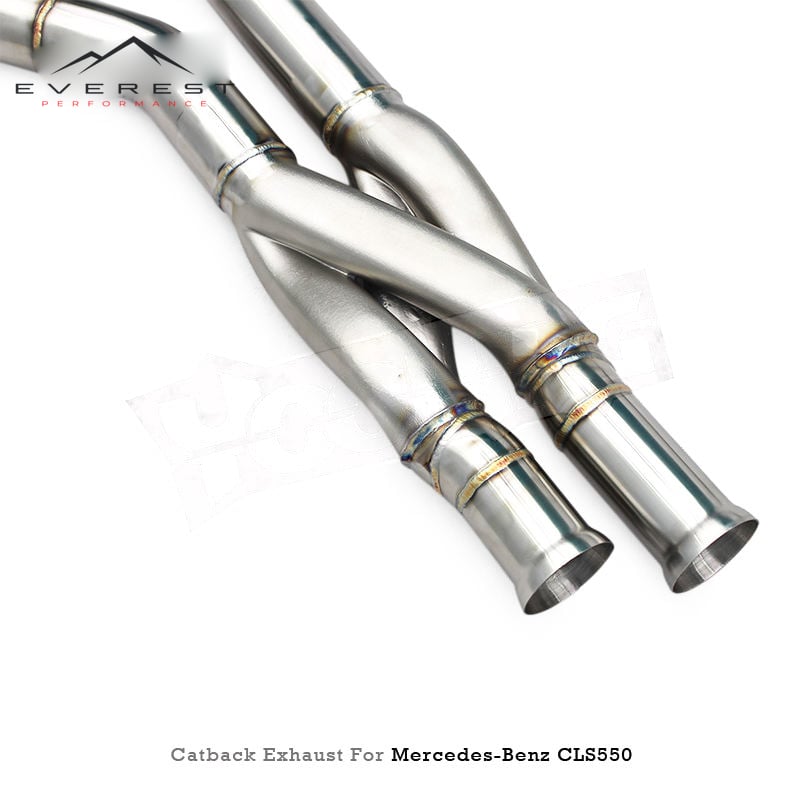 SS304 Exhaust Pipe System for Mercedes-Benz CLS550 V8 4.7L 2010-2016 Valvetronic Catback Exhaust with Z Pipe
