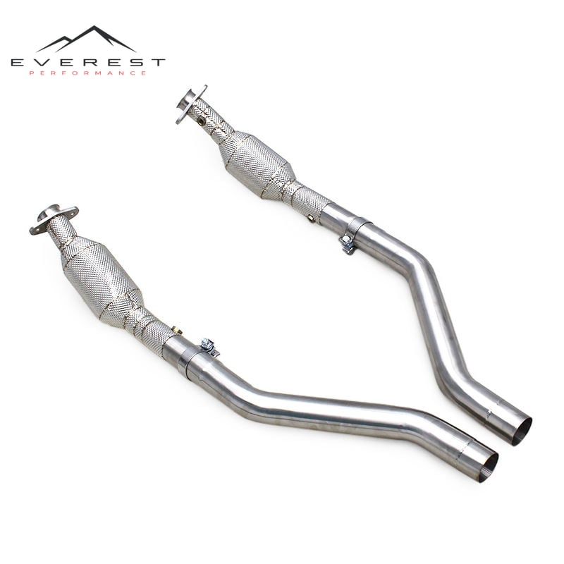 Catted Downpipe Exhaust Pipe for Ford Mustang V6 3.7L 2012-2013 Stainless Steel High Flow Header
