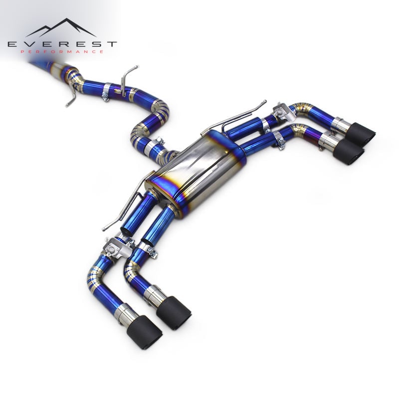 Exhaust Pipe System for VW GOLF MK8/8R 2.0T 2020-2024 Racing Titanium Muffler Carbon Fiber Tips Catback Exhaust with Valve