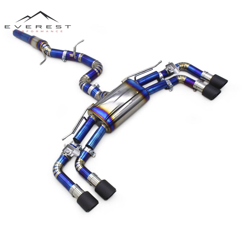 Exhaust Pipe System for VW GOLF MK8/8R 2.0T 2020-2024 Racing Titanium Muffler Carbon Fiber Tips Catback Exhaust with Valve