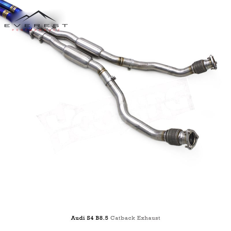 Exhaust Pipe System for Audi S4 S5 B8.5 3.0T 2013-2019 SS304 Downpipe Titanium Catback Exhaust Vacuum Valve