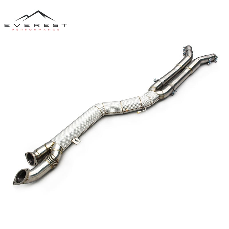 SS304L 101mm Middle Pipe for BMW M3/M4 G80/G82/G83 S58 3.0T 2021-2024 4inch With Resonator Single Midpipe