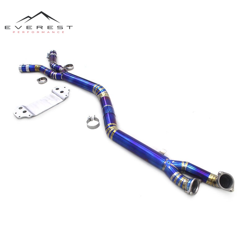 Lightweight Exhaust System for BMW M2 G87 for BMW M2 G87 2021-2023 Titanium Single Mid Pipes With Brace