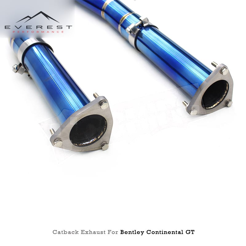 Direct-fit Titanium Lightweight Catback for Bentley Continental GT W12 6.0T 2004-2013 Enhanced X-pipe Sound Valvetronic Muffler