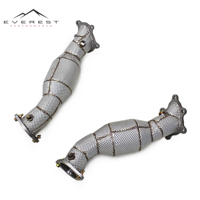 Racing Stainless Steel Downpipe Exhaust Pipes for Nissan GTR GT-R 3.8TT 2008-2023 Heat Shield Downpipe Racing Car Exhaust System