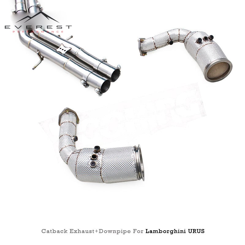 Bolt-on Exhaust System for Lamborghini URUS 4.0T 2018-2023 Sport Cats Downpipe Exhaust Muffler with Valve Actuators