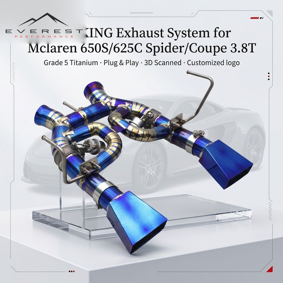 Titanium Direct Catback Exhaust for Mclaren 650S/625C Spider/Coupe 3.8T 2014+ Luxury Car Vacuum Valve LightWeight System