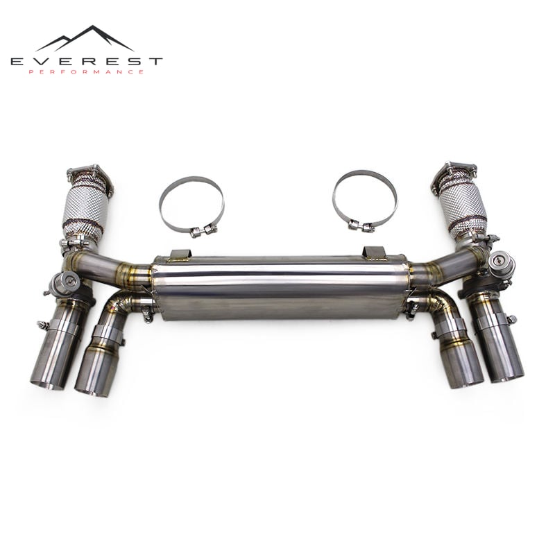 Titanium Full Exhaust System for Porsche 911 996 TURBO 3.6 1997-2005 Catback Downpipe With Heat Shield Muffler Escape