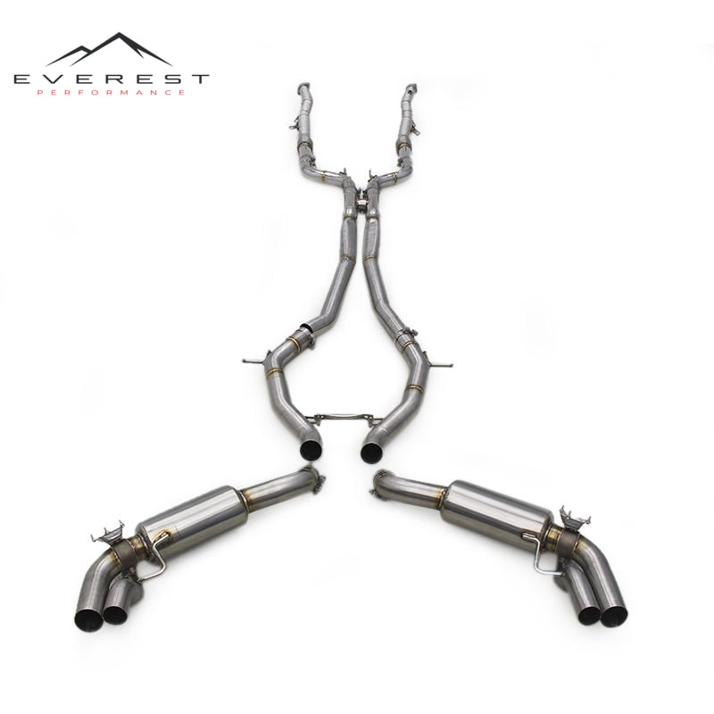 Stainless Steel Performance Valvetronic Cat-back Downpipe Exhaust Pipes for Mercedes-Benz S63 AMG COUPE C217 5.5T 2012-2019