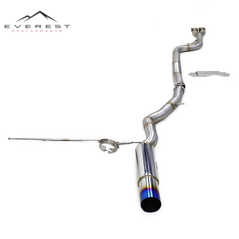 Performance Straight Pipe Catback for BMW M3/M4 F80/F82 3.0T 2014-2019 Single Mid Pipe With Brace Single Exit Muffler System