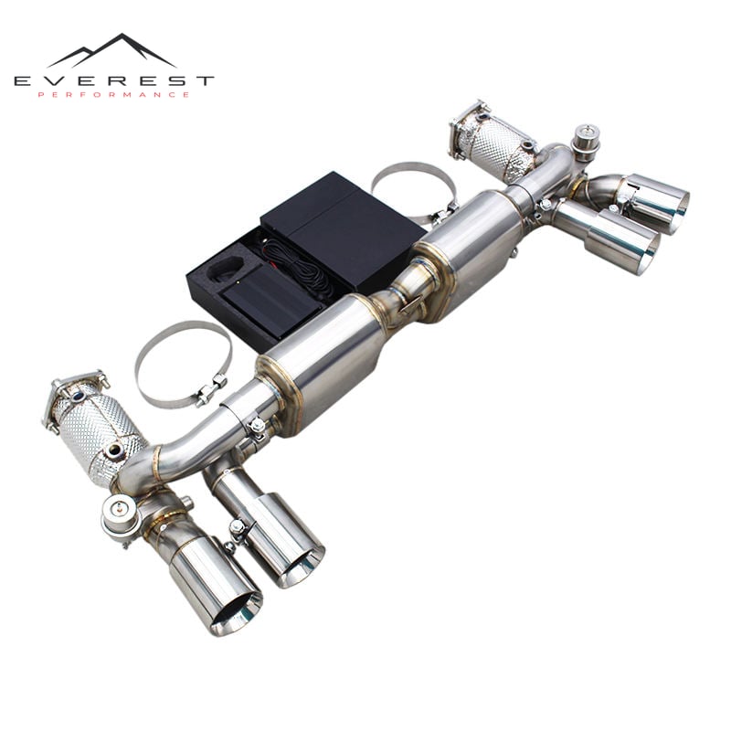 Vacuum Valve Exhaust Pipes for Porsche 911 991/991.1/991.2 Turbo S 3.8T Stainless Steel Catback Catted Downpipe Muffler