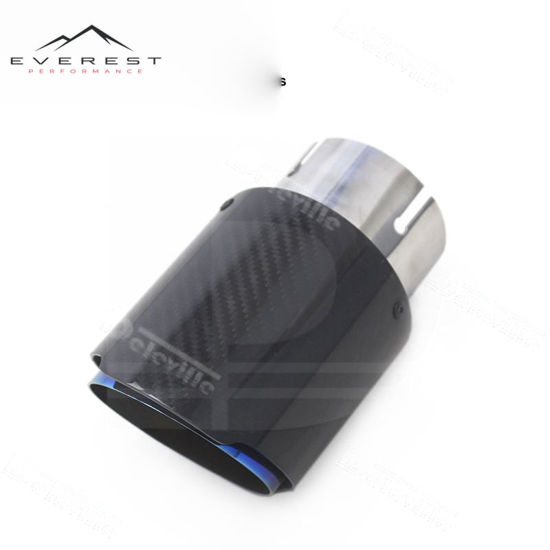 Universal Carbon Fiber Tip for Audi R8 A7 Q8 Q5 for BMW M3 M4 Performance Custom Exhaust Pipe Black/silver/blue/gold Lining