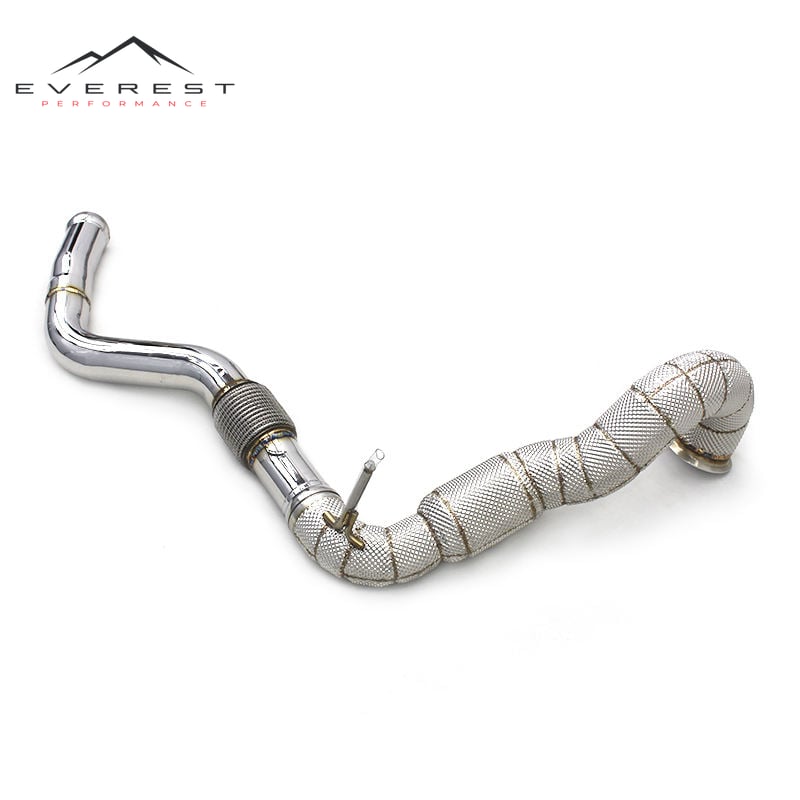 Downpipe exhaust For Mercedes-Benz CLA45 AMG 2.0T (2014-2023) Engine Heat Shield Down Pipe exhaust system