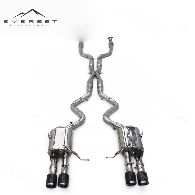 SS304 Exhaust Pipe System for BMW M3 E90/E92/E93 4.0L 2008-2013 Downpipe With Catalyst Valve Catback X Mid Pipes Resonator