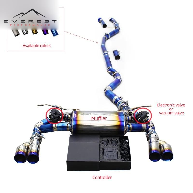 Catback Exhaust System for BMW 320i/328i/330i F30/F35 N20/B48 2.0T 2012-2020 Titanium Exhaust Pipe Muffle with Valve