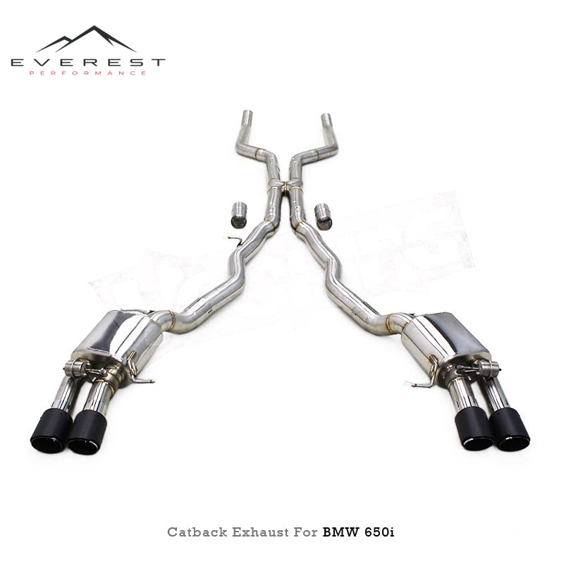 SS304 Exhaust Pipe System for BMW 650/650i F06 F12 F13 4.0T 2011-2017 High Quality X Pipe Vacuum Valve Catback Exhaust