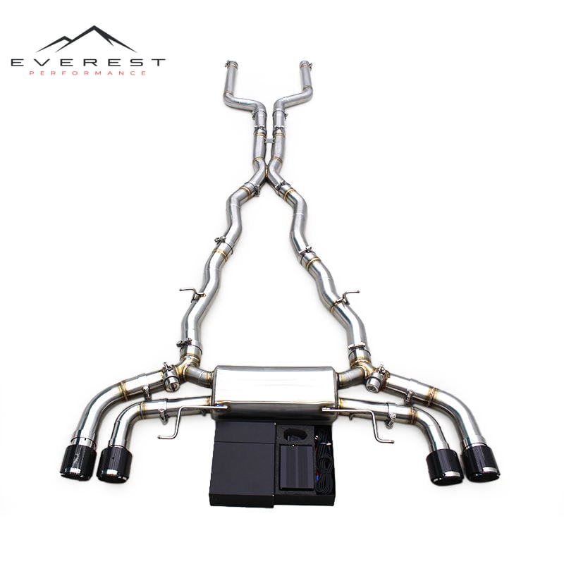 Racing Exhaust With X Pipe Midpipe for BMW M8 COUPE F91 4.4T 2019-2024 Two Door Exhanced Sound Exhauster System Vaccum Valve