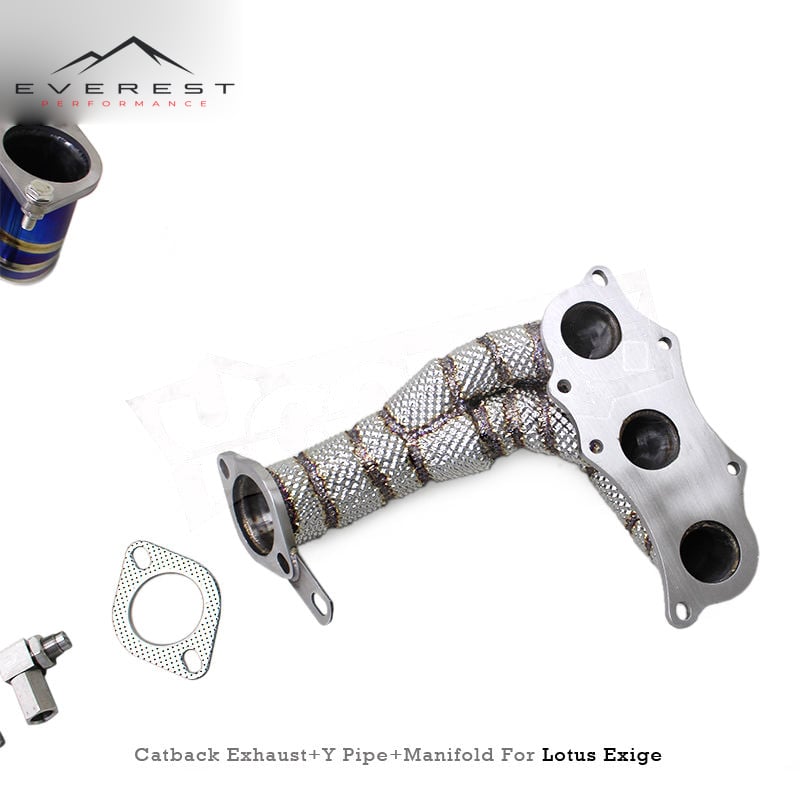 Titanium Full Exhaust System for Lotus Exige V6 3.5L 2012-2019 Y-Pipe SS304 Exhaust Manifold Electronic Valve Catback Exhaust