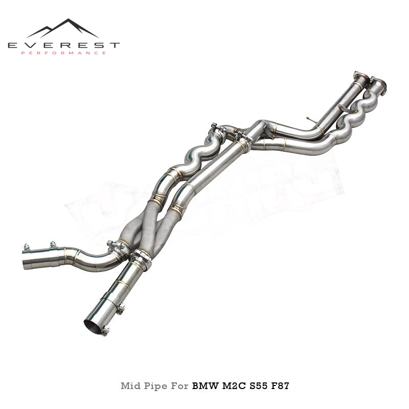 Custom Exhaust Equal Length with Z Pipe for BMW M2C/M2 Competition S55 F87 3.0T 2018-2023 Sport Car Stainless Steel Pipe Muffler