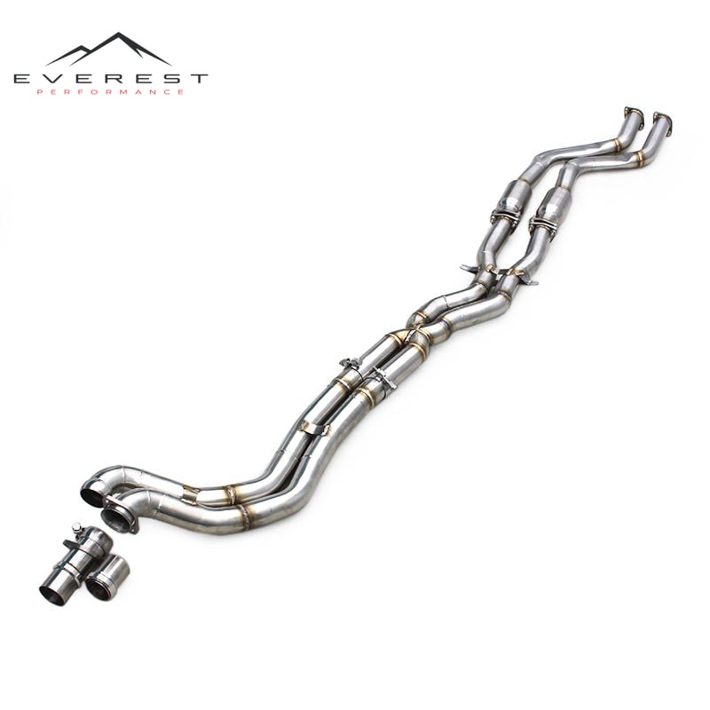 Custom Equal Length Midpipe for BMW M3 E46 L6 3.2L 2000-2006 Active Sound X-pipe Midpipe Exhaust System with Resonators