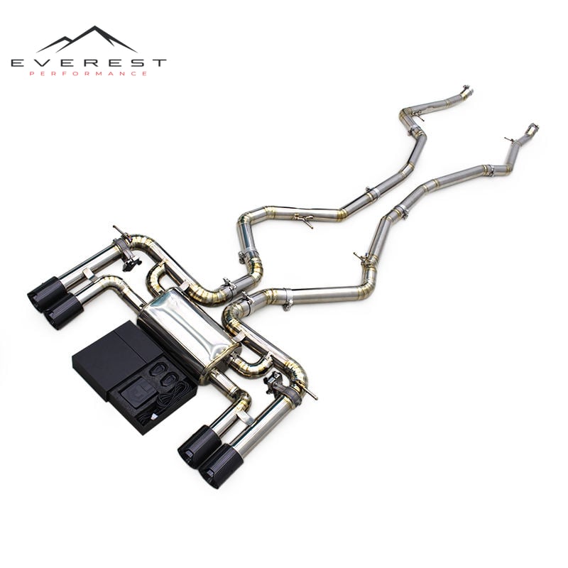 Titanium Silver Catback for BMW X5M/X6M F85/F86 4.4TT 2015-2019 Tuning Exhaust