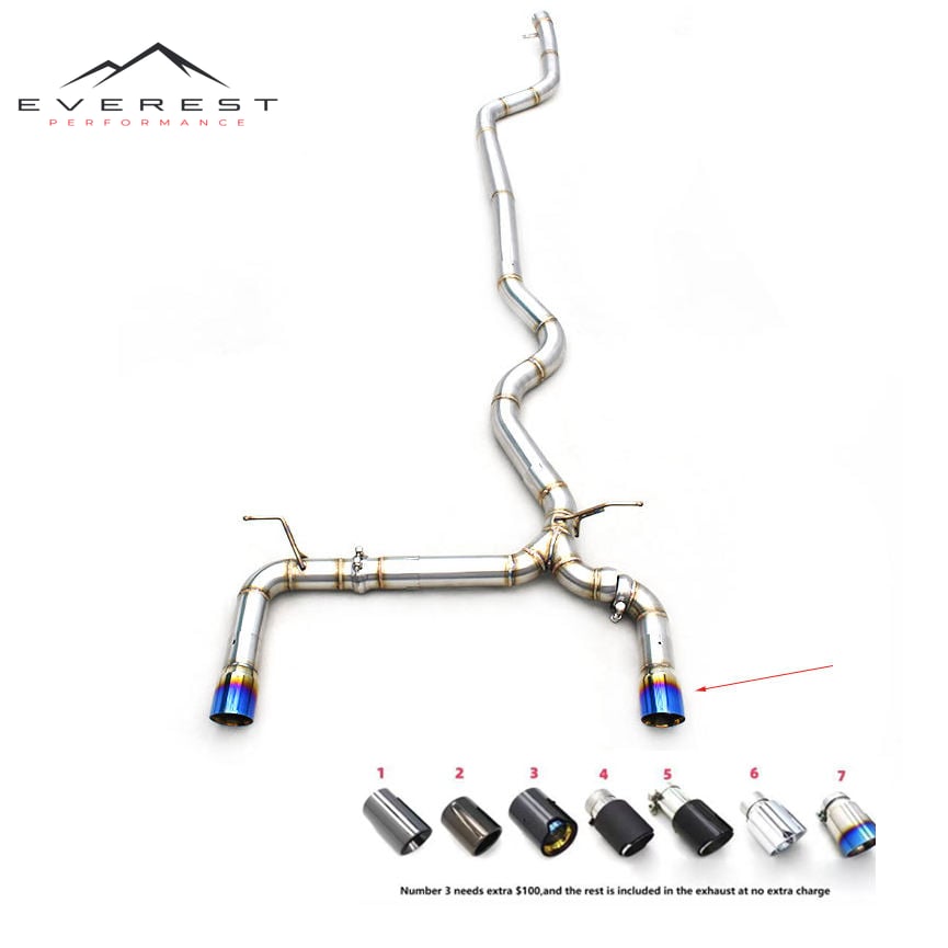 Stainless Steel Straight-through Exhaust System for BMW 335i/340i F30/F31 3.0T 2012-2016 Non Valve Exhaust System