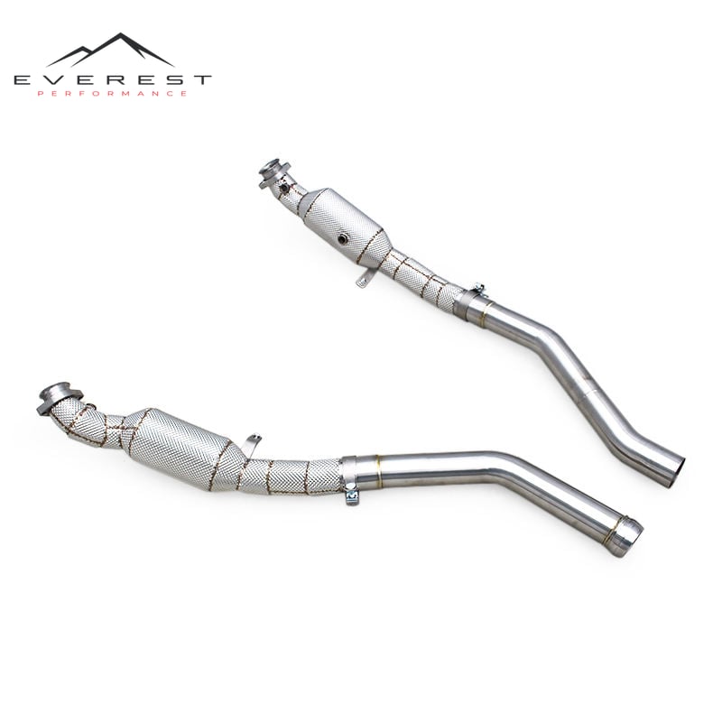 Catalyst Exhaust Pipe for Mercedes-Benz ML63 AMG W164/M156 6.2L 2007-2011 100/200/300cell Turbo Catted Downpipe