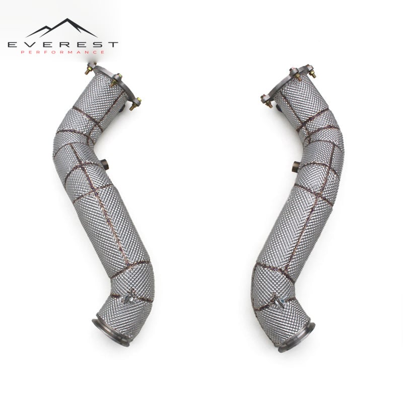 Stainless Steel Exhaust Downpipe for Mclaren 765LT/750S 4.0T 2020-2025 Heat Shield Header Free Flow Pipe