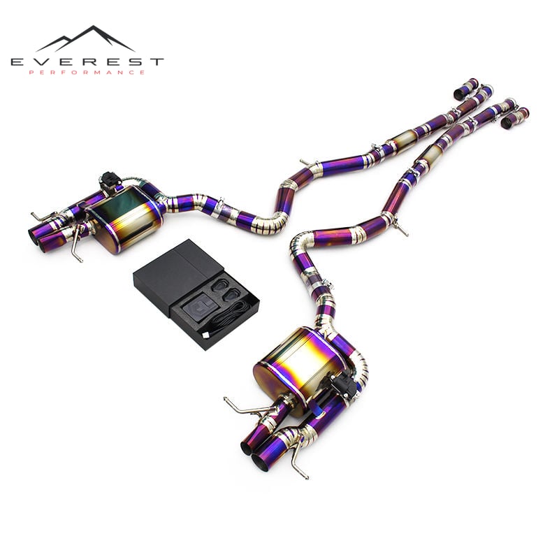 Titanium Exhaust Pipes for Mercedes-Benz S500/S550/S63 AMG W222 4.7T/5.5T 2014-2019 Lightweight Catback Muffler Valvetronic